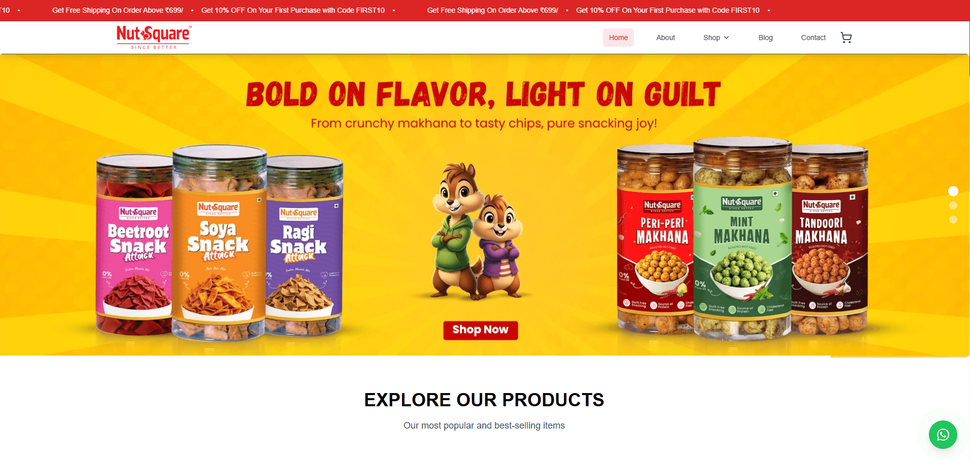NutSquare e-commerce website