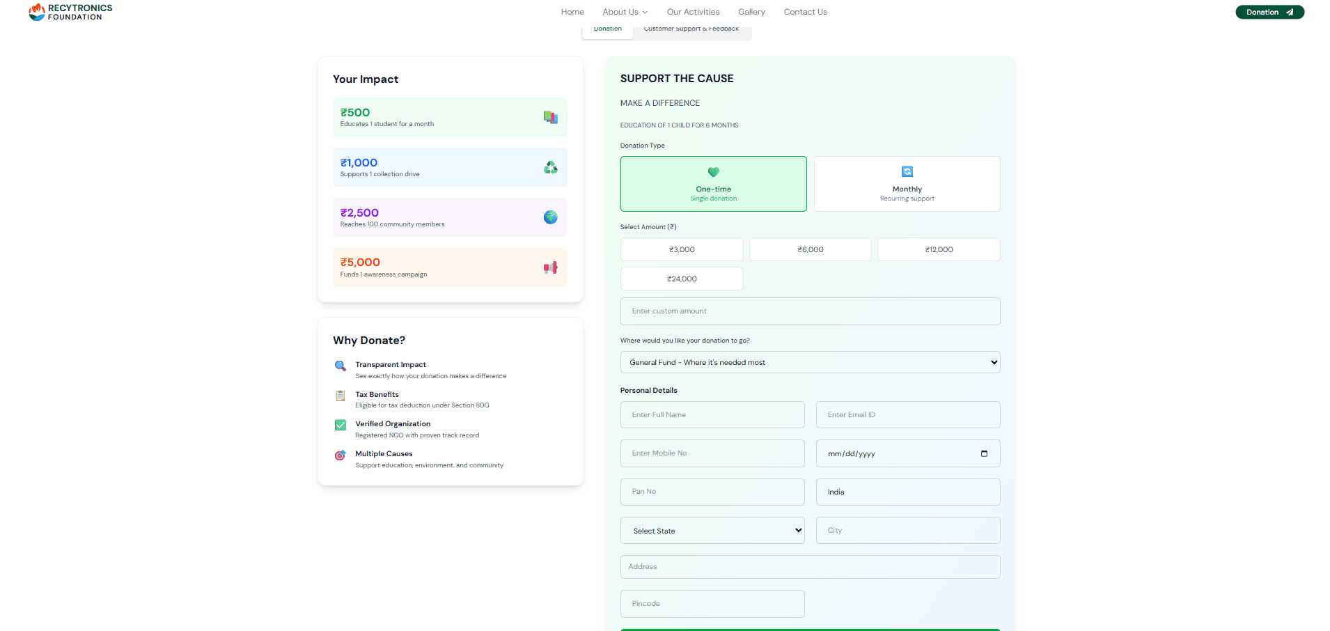 Recytronics Foundation website