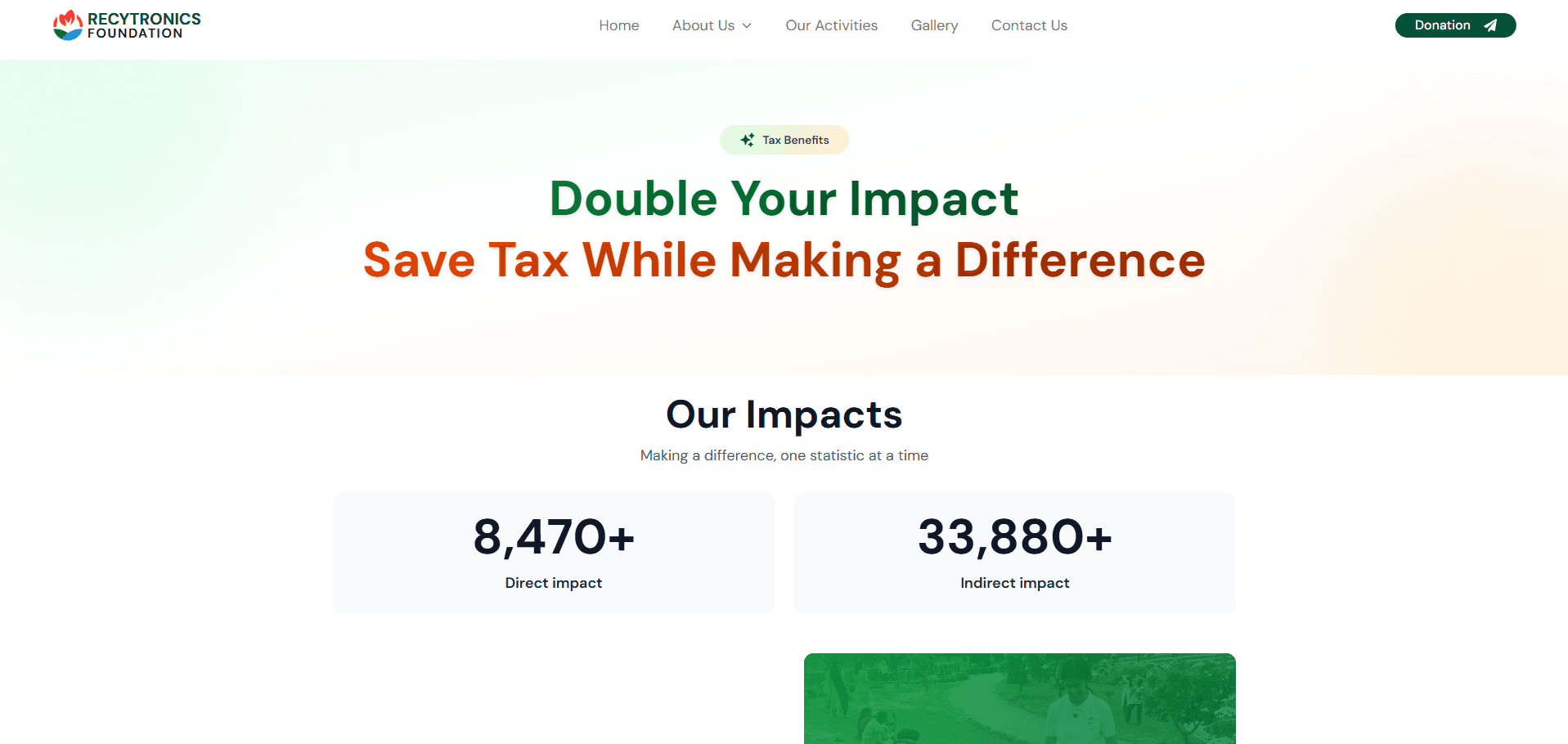 Recytronics Foundation screen 2